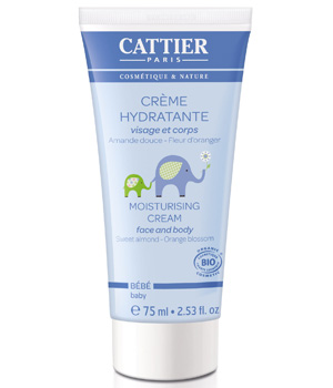 Cr�me hydratante b�b� Visage et Corps � l'Amande douce 75ml Cattier