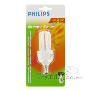 Ampoule mini Génie 11W E14 Blanc Chaud 8ans