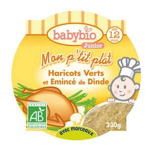 Mon Assiette Haricots Verts et Eminc�?© de Dinde  d�?¨s 12 mois Babybio