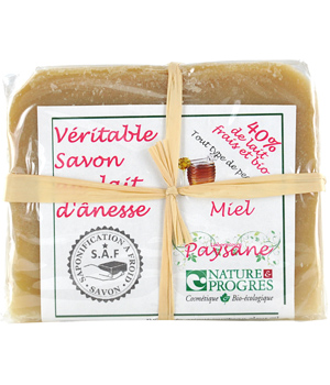 Laboratoire Paysane Savon 40% lait d'ânesse au Miel 100g