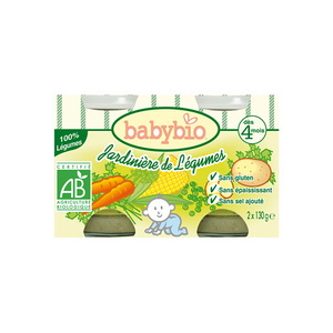 Petits pots Jardini�re de l�gumes 2x130g d�s 4 mois 260gr Babybio