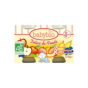Petits pots D�lice de fruits 2X 130g d�s 4 mois Babybio