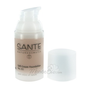 Fond de teint cr�me Sant� n�1 Porcelaine pompe 30ml Sante