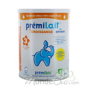 Lait de croissance au Bifidus 12 mois � 3 ans 400gr Premilait