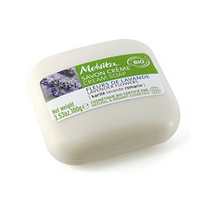 Melvita Savon crème carré fleurs de Lavande 100g