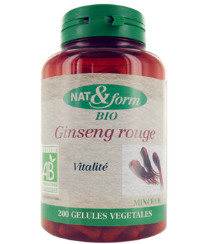 Ginseng rouge 200 g�lules 250mg Nat et form