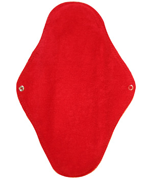 Lot de 5 Serviettes hygi�niques lavables rouge en coton Popolini Popolini