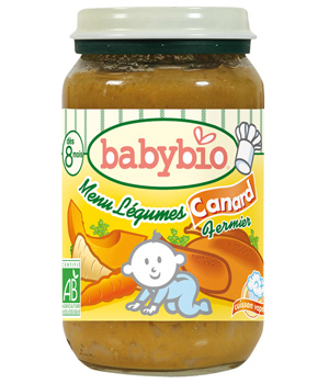 Menu Légumes Canard fermier dès 8 mois 200gr Babybio
