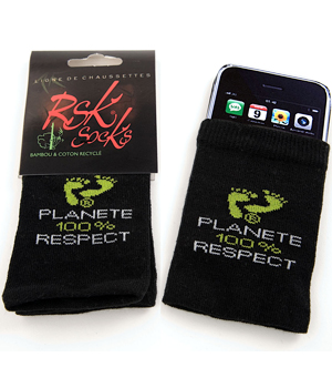 Pack de 2 Chaussettes de t�?©l�?©phone portable Ipod en bambou/coton Rsksocks
