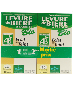 Phytoceutic Levure de bière et carotte Eclat du teint 80 comprimés+ le 2ème à 50%