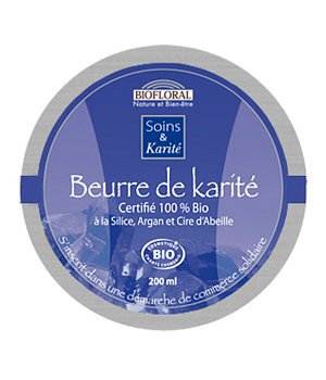 Beurre de Karit�?© �?  la Silice, Argan et Cire d'abeille Biofloral