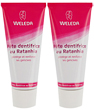 Duo P ate dentifrice au Ratanhia 75mlx2 soit Weleda