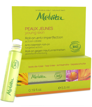 Melvita - Anti-blemish roll-on with Rosewood and Tea Tree for young skins 50ml
