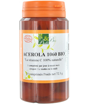 Ac�?©rola Bio 1060mg Vitamine C 25 comprim�?©s Belle et Bio