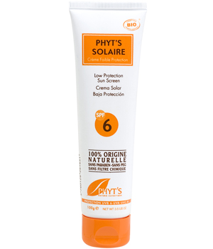 Cr�me solaire faible protection sublimateur SPF 6 100gr Phyts