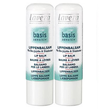 Lavera Duo Baume à lèvres Jojoba Bio et Beurre de Karité BASIS 2X 4.5g