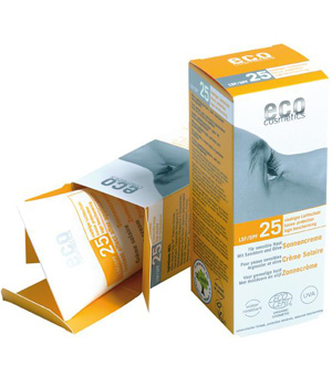 Cr�me solaire indice 25 protection moyenne Eco Cosmetics Eco Cosmetics