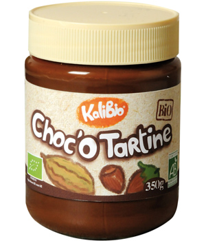 Choc'o tartine p�te � tartiner bio aux Noisettes Kalibio