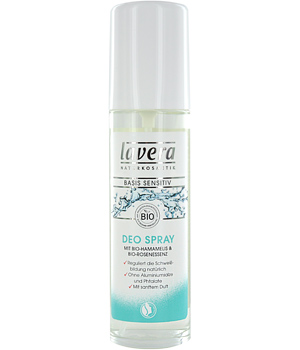 Lavera Spray déodorant à l'Hamamélis bio et l'essence de Rose bio BASIS 75ml