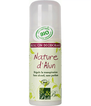 Belle et Bio - Alum Nature - Unscented, alcohol-free roll-on deodorant 50ml