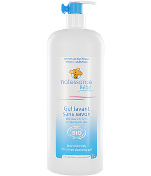 Natessance Gel lavant cheveux et corps sans savon Aloe Vera 1l