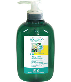 Logona Savon liquide Aloès et Vanille Daily Care Sensitif 300ml