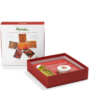 Melvita Coffret Inde évasion : Huile de massage 100ml+ Sels de bain 65g