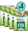 Lot De 4 Paquets De 34 Couches 11 25 Kg Jetables �cologiques Moltex