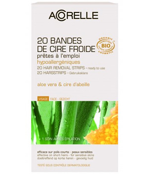 Acorelle - 20 cold Beeswax Aloe strips for face + 1 after-epilation care 4.5ml