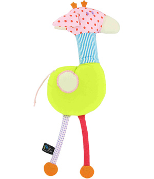 Doudou Grand Doux Girafe Verte Papili