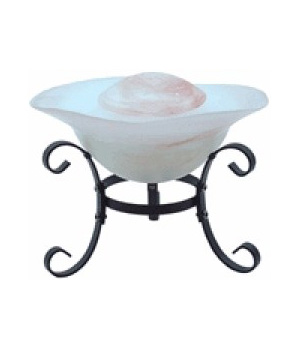 Vasque en verre blanc pied en fer Zen Ar�?´me