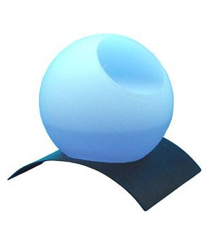 Vasque en verre blanc rond pied en fer Zen Ar�?´me