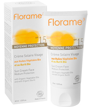 Cr�?¨me solaire visage �?  l'huile de Buriti SPF 15 Florame