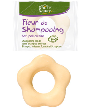 Douce Nature - Solid shampoo flower Anti-dandruff - White Clay, Zinc & Thyme 85g