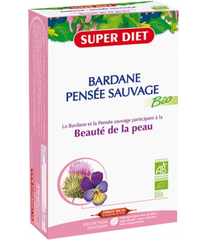 Bardane Pensée Sauvage Bio 20 ampoules 15ml soit Super Diet