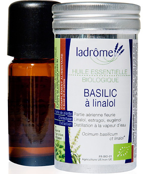 Basilic bio huile essentielle Ladrome