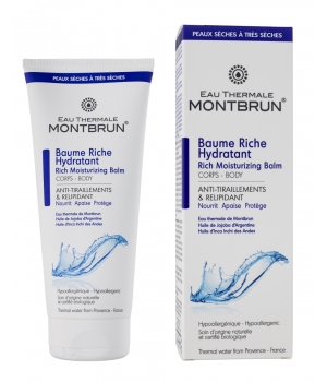 Baume riche hydratant corps bio Eau Thermale Montbrun