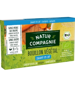 Bouillon cube végétal pauvre en sel Natur Compagnie