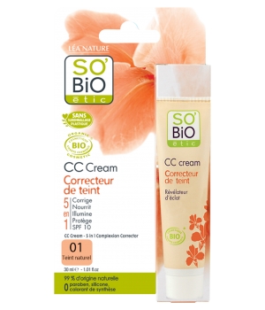 CC cream correcteur de teint 5 en 1 n°01 teint naturel So'Bio étic