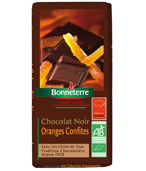 Chocolat noir oranges confites Bonneterre