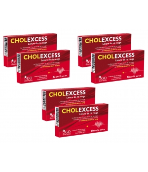 Cholexcess Levure de riz rouge 3 lots de 2 boîtes cure de 6 Bio Sante Senior