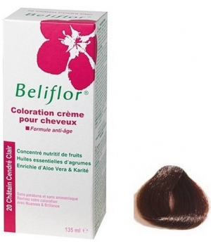 Coloration Crème pour Cheveux 20 Châtain Cendré Beliflor