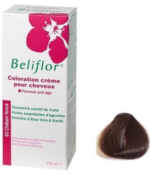 Coloration Crème pour Cheveux 03 Châtain Beliflor