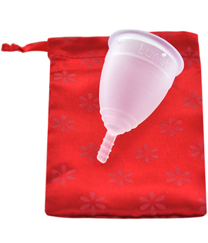 Coupe menstruelle LunaCopine pochette transparent taille Lunacopine