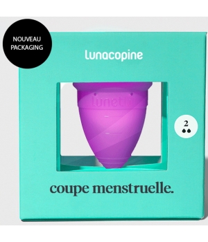 Coupe menstruelle LunaCopine violette taille 2 avec pochette de Lunacopine