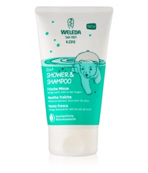 Crème de douche 2 en 1 corps et cheveux Enfants Menthe douce Weleda