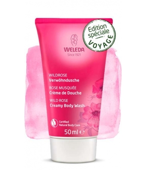 Crème de douche à la Rose Musquée édition spéciale voyage Weleda