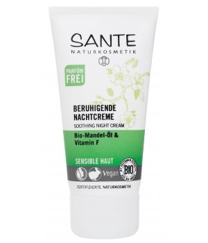 Crème de nuit apaisante à l'amande douce et vitamine F Sante