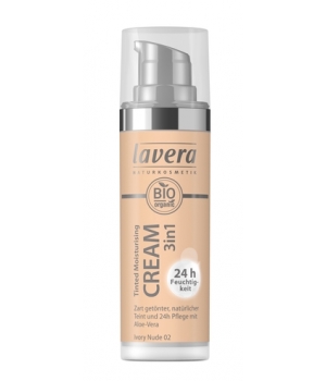 Crème hydratante teintée 3 en 1 Ivory Nude 02 Lavera