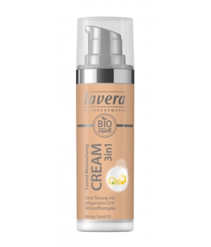 Crème hydratante teintée 3 en 1 Q10 Honey Sand 03 Lavera